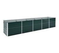 vidaXL Lit surélevé de jardin Acier galvanisé 400×80×77 cm Vert