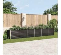 vidaXL Parterre de jardin surélevé en acier galvanisé 480 x 80 x 77 cm Anthracite