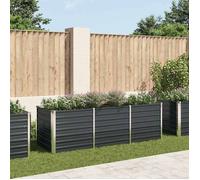 vidaXL Lit surélevé de jardin 240 x 80 x 77 cm Acier galvanisé Anthracite