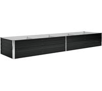 vidaXL Lit surélevé de jardin Anthracite 320 x 80 x 45 cm Acier galvanisé