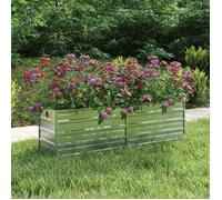 vidaXL Lit surélevé de jardin Argenté 160 x 40 x 45 cm en Acier Galvanisé Fond Ouvert