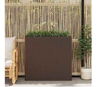 vidaXL Parterre de jardin surélevé avec 4 pots – Poly rotin brun
