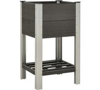 vidaXL Lit surélevé de jardin avec étagère 50x50x90 cm WPC Gris149013 Gris G