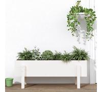 VidaXL Lit surélevé de jardin blanc