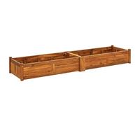 vidaXL Plateau de jardin en bois d'acacia 200x50x25 cm