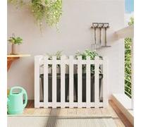 vidaXL Lit surélevé de jardin design de clôture 100x50x70cm pin massif 832483 Blanc G