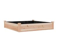 vidaXL Lit surélevé de Jardin Doublure 120x120x25 cm Bois Massif Sapin, lit surélevé, lit de Jardin, lit de légumes, lit de Jardin surélevé