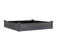 vidaXL Lit surélevé avec insert Gris 120x120x25 cm Sapin massif