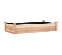 vidaXL Lit surélevé de Jardin Doublure 120x60x25 cm Bois Massif Sapin, lit surélevé, lit de Jardin, lit de légumes, lit de Jardin surélevé