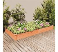 vidaXL Lit surélevé avec insert Brun 240x120x25 cm Sapin massif