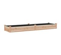 vidaXL Lit surélevé de Jardin Doublure 240x60x25 cm Bois Massif Sapin, lit surélevé, lit de Jardin, lit de légumes, lit de Jardin surélevé