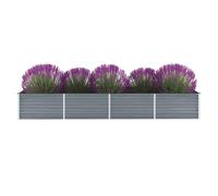 VidaXL Lit surélevé de jardin - Gris
