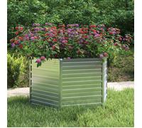 vidaXL Lit surélevé de jardin 129x77 cm Acier galvanisé argenté