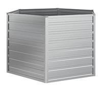 vidaXL Lit Surélevé de Jardin Jardinière Bac à Fleurs Pot de Plantes Lit de Plantation Balcon Extérieur 129x77 cm Acier Galvanisé Argenté
