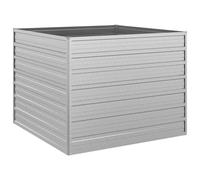 vidaXL Lit surélevé de jardin 100x100x77 cm Acier galvanisé argenté