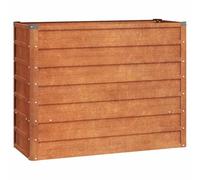 vidaXL Lit Surélevé de Jardin Jardinière Support pour Plantes Bac à Fleurs Pot de Fleurs Balcon Patio Extérieur Rouillé 100x40x77 cm Acier Corten