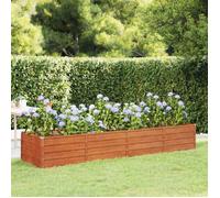 vidaXL Lit Surélevé de Jardin Jardinière Support pour Plantes Bac à Fleurs Pot de Fleurs Balcon Patio Extérieur Rouillé 151962