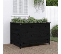 vidaXL Lit surélevé de jardin noir 119,5x82,5x78 cm bois de pin massif 825314 Noir G