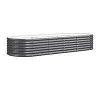 vidaXL Lit surélevé Acier revêtu par poudre 224x80x36 cm Anthracite