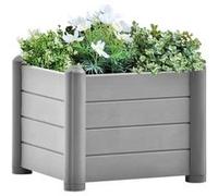 vidaXL Lit surélevé de jardin PP Gris pierre 43x43x35 cm Gris G