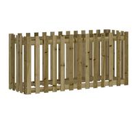 vidaXL Lit surélevé Design clôture à lattes 150x50x70 cm Bois de pin imprégné