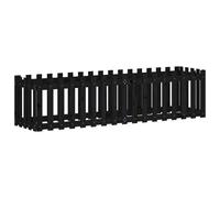 vidaXL Lit surélevé design lattes noir 200x50x50 cm pin massif