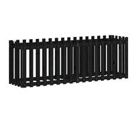 vidaXL Lit surélevé design lattes noir 200x50x70 cm pin massif