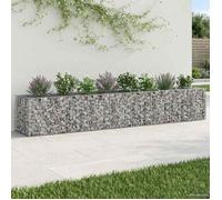 vidaXL Gabions pour potager surélevé 2 pièces Argent 340 x 60 x 55 cm
