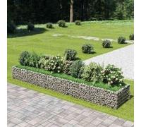 vidaXL Lit surélevé Gabion – Acier galvanisé 450×90×50 cm