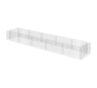 vidaXL Lit surélevé Gabion – Acier galvanisé 450×90×50 cm