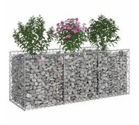 Vidaxl Lit Surélevé Gabion Argenté 150 X 50 X 60 Cm Acier Galvanisé