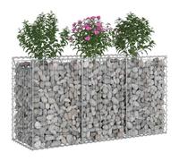 Vidaxl Lit Surélevé Gabion Argenté 150 X 50 X 80 Cm Acier Galvanisé