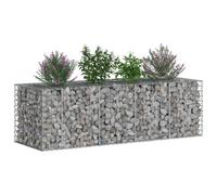 Jardinière surélevée en gabions vidaXL, couleur argent