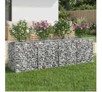 vidaXL, Jardinière surélevée en gabions, 200 x 50 x 60 cm, acier galvanisé, argenté