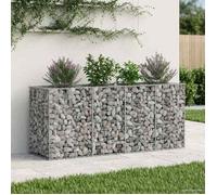 vidaXL Lit surélevé gabion Argenté 42033329
