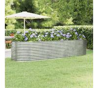 vidaXL Lit surélevé jardin Acier Argenté