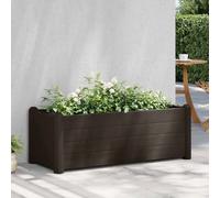 vidaXL Lit Surélevé de Jardin Jardinière d'Extérieur Pot de Fleurs Bac à Plantes Lit de Plantation Plate-Bande Cour PP Moka 100x43x35 cm