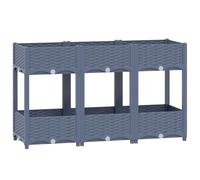 vidaXL Lit Surélevé Jardinière Bac à Fleurs Pot de Plantes Lit de Plantation Jardin Balcon Patio Extérieur 120x40x71 cm Polypropylène