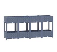 vidaXL Lit Surélevé Jardinière Bac à Fleurs Pot de Plantes Lit de Plantation Jardin Balcon Patio Extérieur 160x40x71 cm Polypropylène