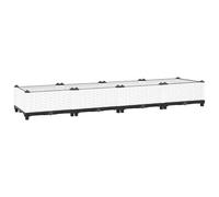 vidaXL Lit Surélevé, Jardinière d'Extérieur en Rotin, Pot de Fleurs,Bac à Plantes, Boîte de Plantation Jardin Balcon, 160x40x23 cm Polypropylène