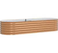 vidaXL Lit surélevé Marron 240 x 80 x 44 cm Acier