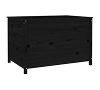 vidaXL Lit surélevé noir 119,5x82,5x78 cm Pin massif