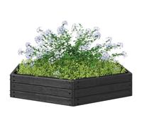 vidaXL Jardinière surélevée noire, 148 x 129 x 25 cm, en polypropylène