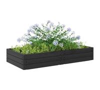 vidaXL Jardinière surélevée noire, 151 x 75,5 x 25 cm, en polypropylène