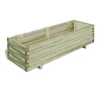 vidaXL Lit Surélevé Rectangulaire Jardinière Bac à Fleurs Jardin Balcon Bois