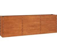 vidaXL Lit surélevé rouillé 240x40x77 cm acier corten