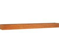vidaXL Lit surélevé rouillé 600x80x45 cm acier corten