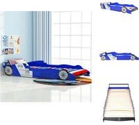 vidaXL Lit voiture de course 90x200 cm bleu - Lits Bébé & Petit Enfant