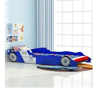 vidaXL Lit voiture de course enfants 90x200 cm bleu