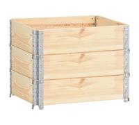 vidaXL Lits surélevés 3 pcs. 60x80 cm pin massif